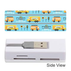 Buses-cartoon-pattern-vector Memory Card Reader (stick) by Jancukart