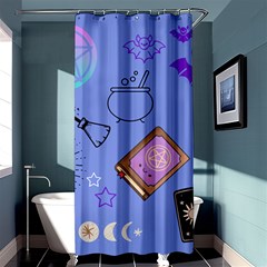 Pastel Goth Witch Blue Shower Curtain 36  X 72  (stall)  by NerdySparkleGoth