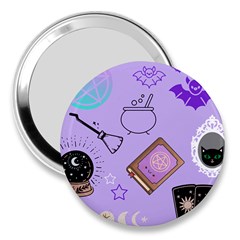 Pastel Goth Witch Purple 3  Handbag Mirrors by NerdySparkleGoth