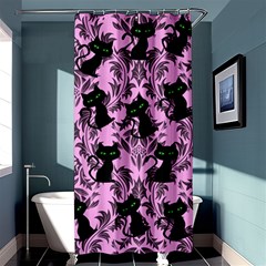 Pink Cats Shower Curtain 36  X 72  (stall)  by NerdySparkleGoth