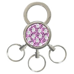 Pink Ghosts 3-ring Key Chain by NerdySparkleGoth