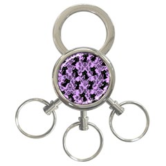 Purple Cats 3-ring Key Chain by NerdySparkleGoth