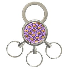 Purple Jack 3-ring Key Chain by NerdySparkleGoth