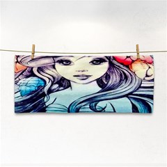 Beautifull Ariel Little Mermaid  Painting Hand Towel by artworkshop