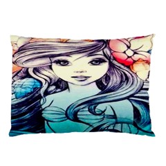 Beautifull Ariel Little Mermaid  Painting Pillow Case (two Sides) by artworkshop