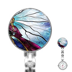 Anna Disney Frozen Stained Glass Stainless Steel Nurses Watch by artworkshop