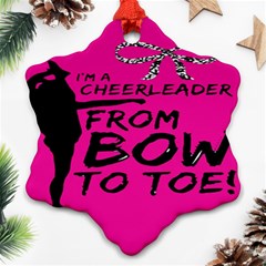 Bow To Toe Cheer Snowflake Ornament (two Sides) by artworkshop