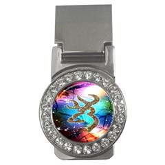 Browning Deer Glitter Galaxy Money Clips (cz) 