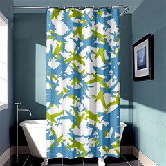 Birds Silhouette Motif Random Pattern Shower Curtain 36  X 72  (stall) 