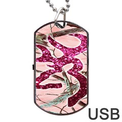 Browning Deer Glitter Dog Tag Usb Flash (two Sides) by artworkshop