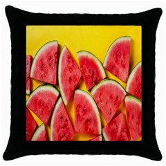 Watermelon Throw Pillow Case (black) by artworkshop