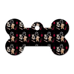 Cat Pattern Dog Tag Bone (two Sides) by Sparkle