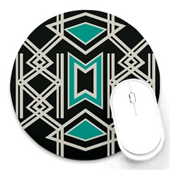 Abstract Pattern Geometric Backgrounds  Round Mousepads by Eskimos