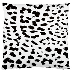 Black And White Leopard Dots Jaguar Large Cushion Case (one Side) by ConteMonfrey