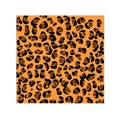 Orange Leopard Jaguar Dots Square Satin Scarf (30  X 30 ) by ConteMonfrey