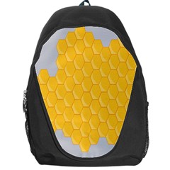 Hexagons Yellow Honeycomb Hive Bee Hive Pattern Backpack Bag by artworkshop