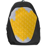 Hexagons Yellow Honeycomb Hive Bee Hive Pattern Backpack Bag Front