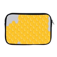 Hexagons Yellow Honeycomb Hive Bee Hive Pattern Apple Macbook Pro 17  Zipper Case