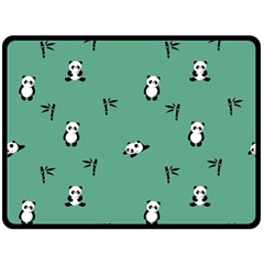 Pandas Pattern Double Sided Fleece Blanket (large)  by artworkshop