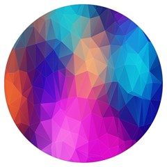 Triangles Polygon Color Round Trivet by artworkshop