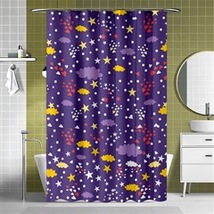 Pattern-cute-clouds-stars Shower Curtain 48  X 72  (small) 