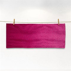 Pink Leather Leather Texture Skin Texture Hand Towel by artworkshop