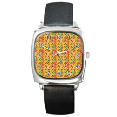 Pattern Square Metal Watch by nate14shop