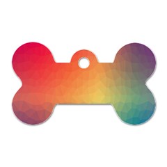 Colorful Rainbow Dog Tag Bone (two Sides) by artworkshop