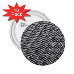 Grid Wire Mesh Stainless Rods Metal 2 25  Buttons (10 Pack)  by artworkshop