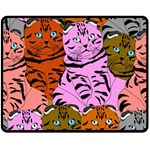 Tileable Seamless Cat Kitty Double Sided Fleece Blanket (Medium)  58.8 x47.4  Blanket Front