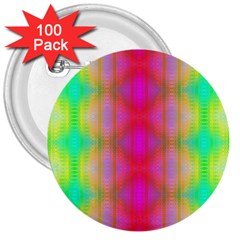 Patterned 3  Buttons (100 Pack)  by Thespacecampers