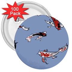 Fish Carp Koi Koi 3  Buttons (100 Pack)  by artworkshop