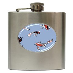 Fish Carp Koi Koi Hip Flask (6 Oz) by artworkshop