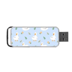 Duck-flower-seamless-pattern-background Portable Usb Flash (one Side)