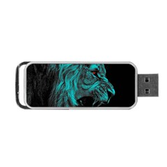 Angry Male Lion Predator Carnivore Portable Usb Flash (two Sides)