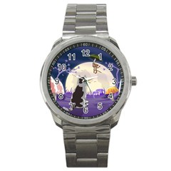 Cat-kitty-mouse-mice-escape-trick Sport Metal Watch