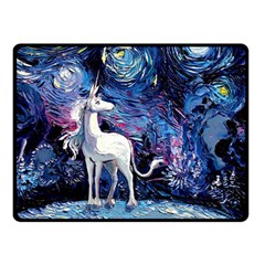 Unicorn Starry Night Double Sided Fleece Blanket (small) 