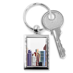 City-urban-buildings-skyscraper Key Chain (rectangle) by Jancukart