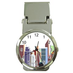 City-urban-buildings-skyscraper Money Clip Watches