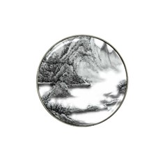 Ink-wash-painting-mountain-rolling-mountains Hat Clip Ball Marker