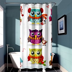 Cartoon-cute-owl-vector Shower Curtain 36  X 72  (stall)  by Jancukart