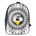 Owl-fluff-prance-animal-surprised School Bag (Large) Front