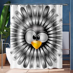 Owl-fluff-prance-animal-surprised Shower Curtain 60  X 72  (medium) 