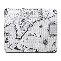 Florida-map-antique-line-art Large Mousepads