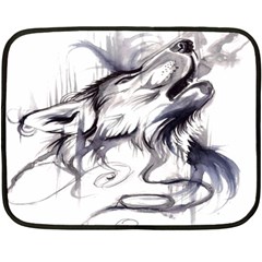 Tattoo-ink-flash-drawing-wolf Fleece Blanket (mini)