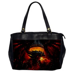 Dragon Fire Fantasy Art Oversize Office Handbag by Jancukart