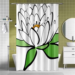 Lotus-flower-water-lily Shower Curtain 48  X 72  (small)  by Jancukart