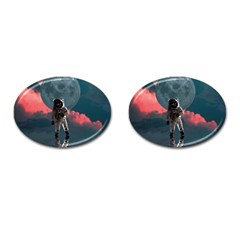 Astronaut-moon-space-nasa-planet Cufflinks (oval)