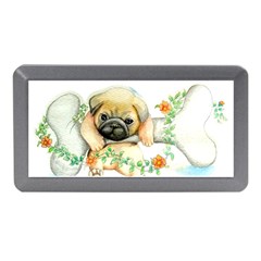 Pug-watercolor-cute-animal-dog Memory Card Reader (mini)