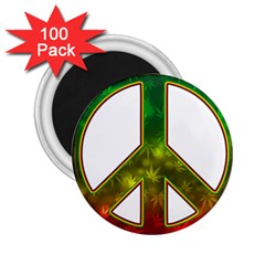 Peace-rastafarian 2 25  Magnets (100 Pack)  by Jancukart